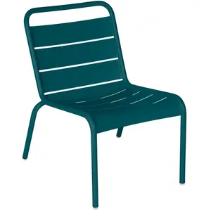 Fermob - Chaise lounge Luxembourg - Bleu - Aluminium - Designer Frédér... pas cher