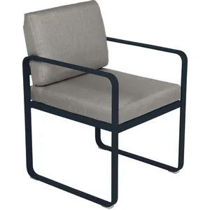 Fauteuil repas BELLEVIE - 92 bleu abysse - B8 gris taupe Fermob pas cher
