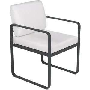 Fauteuil repas BELLEVIE - 47 anthracite mat - blanc grisé Fermob pas cher