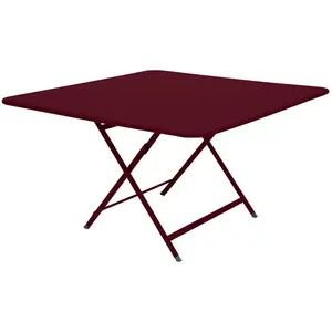 Table pliante CARACTÈRE - carré, 128 x 128 cm - B9 cerise noire Fermob