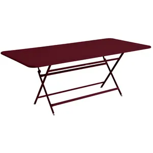 Table Rectangulaire Pliante 190 x 90 cm Caractère en Acier FERMOB Métal pas cher