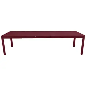 Table Ribambelle - 3 Rallonges - B9 cerise noire Fermob pas cher