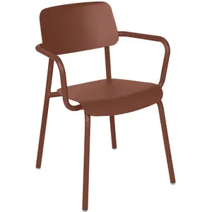 Fermob - Fauteuil empilable Studie - Rouge - Aluminium - Designer Tris... pas cher