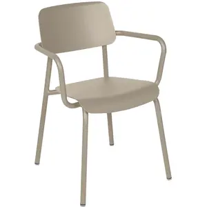Fermob - Fauteuil empilable Studie - Beige - Aluminium - Designer Tris... pas cher