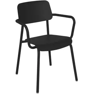 Fermob - Fauteuil empilable Studie - Noir - Aluminium - Designer Trist... pas cher