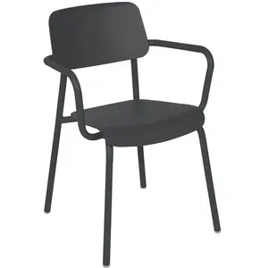 Fermob - Fauteuil empilable Studie - Noir - Aluminium - Designer Trist... pas cher