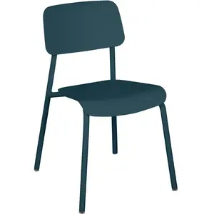 Fermob - Chaise empilable Studie - Bleu - Aluminium - Designer Tristan... pas cher