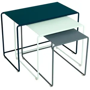 Trilogie de tables basses gigognes Bouquet Rétro Oulala FERMOB  Métal
