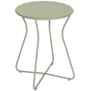 Table Basse Ronde Hauteur 45 cm Cocotte en Acier FERMOB Métal pas cher