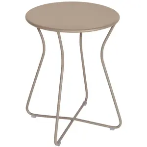 Table Basse Ronde Hauteur 45 cm Cocotte en Acier FERMOB Métal pas cher
