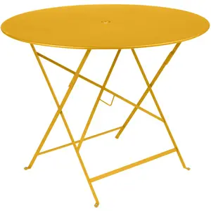 Fermob - Table ronde Bistro - Jaune - Acier laqué - Designer Studio Fermob pas cher
