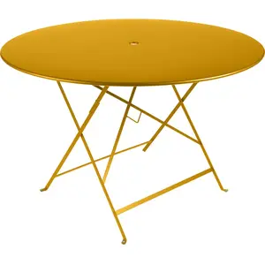 Fermob - Table ronde Bistro - Jaune - Acier laqué - Designer Studio Fermob pas cher