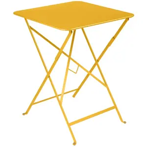 Fermob - Table carrée Bistro - Jaune - Acier laqué - Designer Studio Fermob pas cher