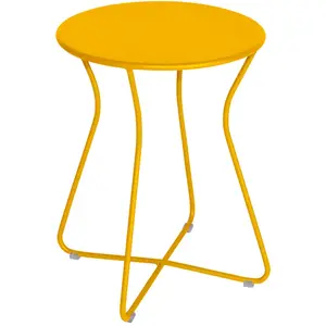 Table Basse Ronde Hauteur 45 cm Cocotte en Acier FERMOB Métal pas cher