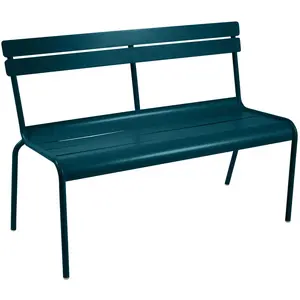 Banc avec dossier LUXEMBOURG - 21 bleu acapulco Fermob