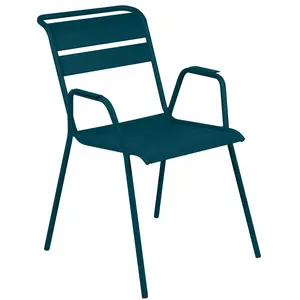 Fermob - Fauteuil empilable Monceau - Bleu - Acier peint - Designer St... pas cher