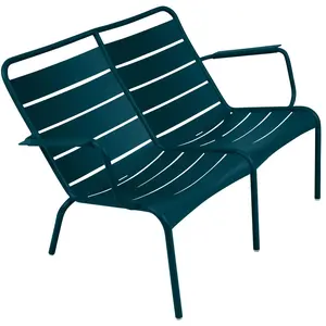 Fermob Fauteuil Bas Duo Luxembourg Bleu Acapulco pas cher