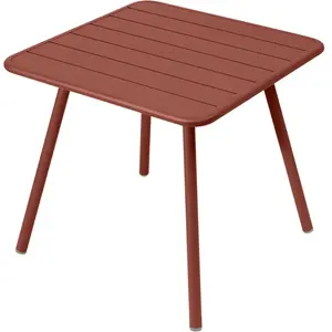 Fermob Table 4 Pieds 80x80 Luxembourg Ocre Rouge pas cher