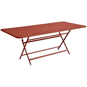 Table Rectangulaire Pliante 190 x 90 cm Caractère en Acier FERMOB Métal pas cher