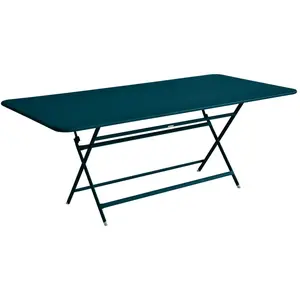Table Rectangulaire Pliante 190 x 90 cm Caractère en Acier FERMOB Métal pas cher