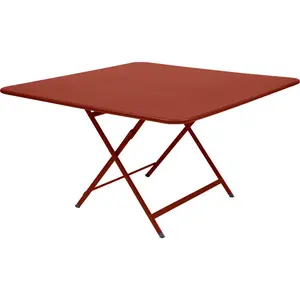 Table Carrée Pliante 128 x 128 cm Caractère en Acier FERMOB  Métal pas cher