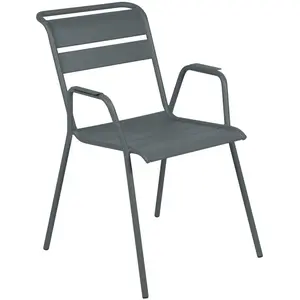 Fermob - Fauteuil empilable Monceau - Gris - Acier peint - Designer St... pas cher