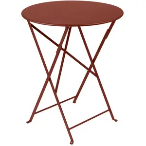 Table pliante BISTRO ronde - 20 ocre rouge - Ø 60 cm Fermob pas cher