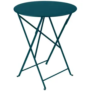Table pliante BISTRO ronde - 21 bleu acapulco - Ø 60 cm Fermob pas cher