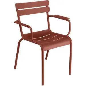 Fermob - Fauteuil empilable Luxembourg - Marron - Aluminium laqué - De... pas cher