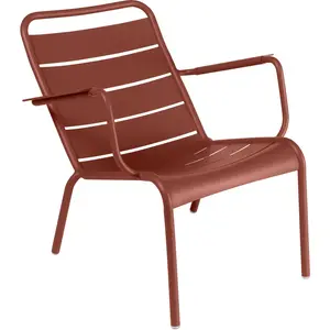 Fermob - Fauteuil bas Luxembourg - Marron - Aluminium laqué - Designer... pas cher