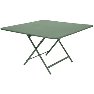 Table pliante CARACTÈRE - carré, 128 x 128 cm - 82 cactus mat Fermob pas cher