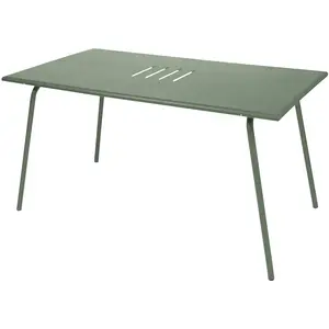 Fermob - Table rectangulaire Monceau - Vert - Acier peint - Designer F... pas cher