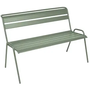 FERMOB Banc Monceau - Acier - Vert cactus - 111x60x60cm