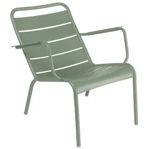 Fermob - Fauteuil bas Luxembourg - Vert - Aluminium laqué - Designer F... pas cher