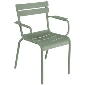 Fermob - Fauteuil empilable Luxembourg - Vert - Aluminium laqué - Desi... pas cher