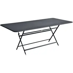 Table Rectangulaire Pliante 190 x 90 cm Caractère en Acier FERMOB Métal pas cher