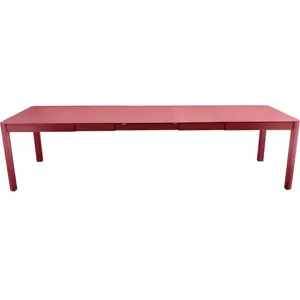Table Rectangulaire Extensible 149/299 x 100 cm Ribambelle en Aluminium FERMOB Métal pas cher