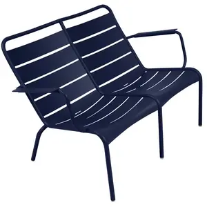 Fermob Fauteuil Bas Duo Luxembourg Bleu Abysse pas cher