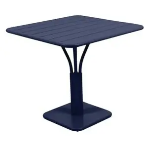 Table LUXEMBOURG avec socle colonne - 92 bleu abysse Fermob pas cher