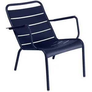 Fermob - Fauteuil bas Luxembourg - Bleu - Aluminium laqué - Designer F... pas cher