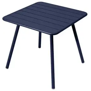 Fermob Table 4 Pieds 80x80 Luxembourg Bleu Abysse pas cher