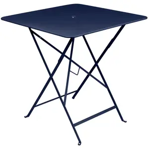 Table pliante BISTRO carrée - 92 bleu abysse - 71 x 71 cm Fermob pas cher