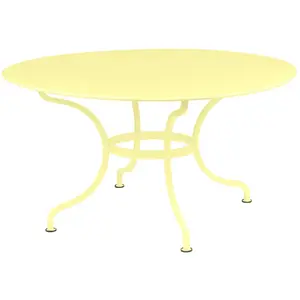 Table ronde Romane - A6 citron givré - Ø 137 cm Fermob pas cher