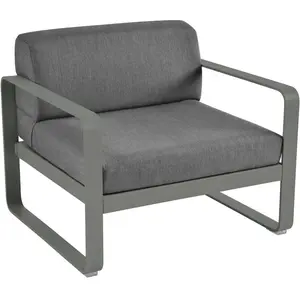 Fauteuil BELLEVIE - 48 romarin mat - gris graphite Fermob pas cher