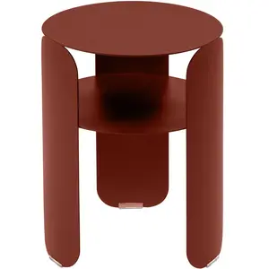 Table d'appoint ronde Bebop - 20 ocre rouge Fermob pas cher