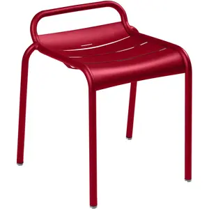 Fermob - Tabouret empilable Luxembourg - Rouge - Aluminium peint - Des... pas cher
