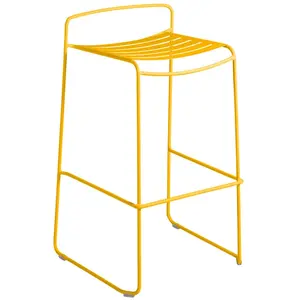 Fermob - Tabouret haut empilable Surprising - Jaune - Acier peint - De... pas cher