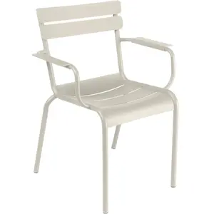 Chaise à accoudoirs LUXEMBOURG - A5 gris argile Fermob pas cher