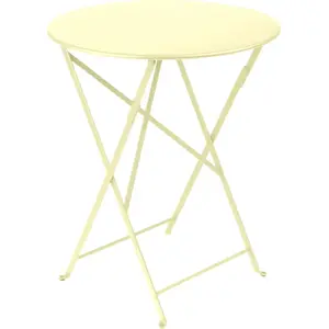 Table pliante BISTRO ronde - A6 citron givré - Ø 60 cm Fermob pas cher