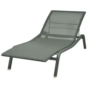 Fermob - Transat inclinable empilable Alizé - Gris - Toile polyester -...